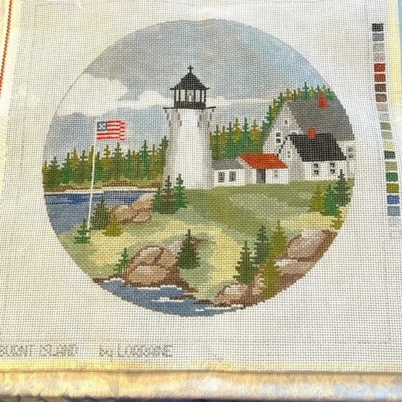 New Maine Coastal Hand painted needlepoint canvas by Lorraine - Picture 1 of 4